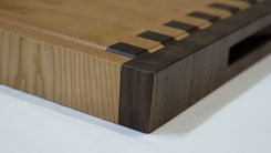 Cherry And Walnut End Grain Cutting Board, Handmade And Reversible 1 small