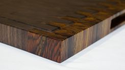 Walnut And Cocobolo End Grain Cutting Board, Handmade And Reversible 1 small