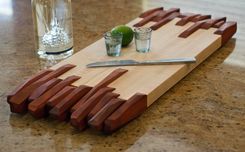 Artful Handmade Cutting Board With Stunning Exotic Wood 5 small