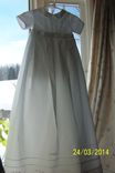 White Christening Romper With Detachable Skirt 1 small