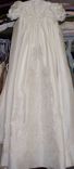 White Silk Christening Gown With Lace And Embroidery 2 small