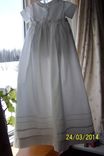 White Christening Romper With Detachable Skirt 3 small