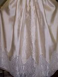 Champagne Silk And Embroidered Christening Gown 6 small