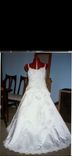 Elegant White Silk Satin Wedding Gown 2 small