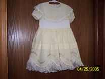 Hand Smocked Easter Or Party Dress 4 small