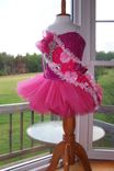 Hot Pink Girls Sequin Tutu Dance Costume 2 small