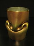 Crushed Brass Candlestick Holder 1 small