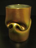 Crushed Brass Candlestick Holder 2 small