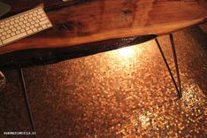 Black Walnut Desk With Hairpin Legs 5 small