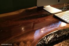 Black Walnut Desk With Hairpin Legs 1 small