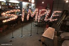 Custom Vintage Bulb Tour Sign 1 small