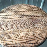 Laser Engraved Oak & Steel Stool 2 small
