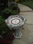 Full Size Mosaic Birdbath 3 small