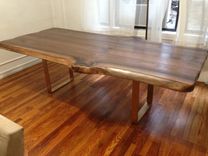 Walnut Slab Live Edge Dining Table 4 small