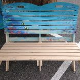 Custom Hand Painted Or Stained Love-Seat Patio Chairs 1 small
