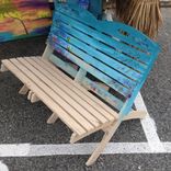 Custom Hand Painted Or Stained Love-Seat Patio Chairs 2 small