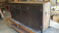 Industrial Console Rustic Distressed #004 1 small