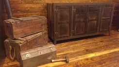 Industrial Console Rustic Distressed #004 3 small