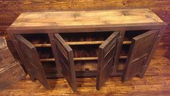 Industrial Console Rustic Distressed #004 4 small