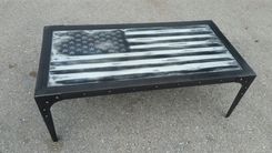 The Patriot - Industrial Coffee Table #051 • By Industrial Evolution Furniture Co. 2 small