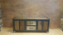 Industrial Media Console "The Contemporary" #054 • By Industrial Evolution Furniture Co. 1 small