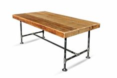 Reclaimed Pine Industrial Joist Table 4 small