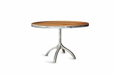 Round Steel Strap Walnut Table 2 small