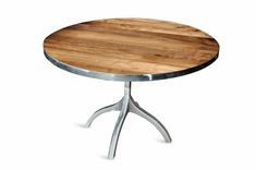 Round Steel Strap Walnut Table 1 small