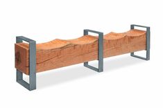 Cherry Beam Bench With Steel Base 2 small