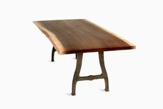 Reclaimed Walnut Slab Table 1 small