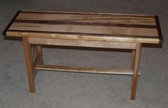 Maple And Walnut Mission Style Bench 1 small