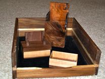 Maple And Walnut Desk Set 2 small