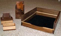 Maple And Walnut Desk Set 3 small