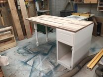 Parquet Butcher Block Kitchen Island 3 small