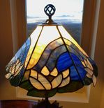 Lotus Flower Stained Glass Lamp 2 small