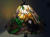 Iris Garden Stained Glass Lamp 1 small