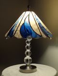 Blue And White Swirl Lamp Stained Glass 2 small