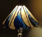Blue And White Swirl Lamp Stained Glass 3 small