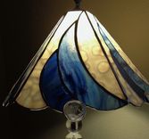Blue And White Swirl Lamp Stained Glass 4 small