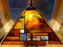 Prairie Style Stained Glass Lamp 3 small