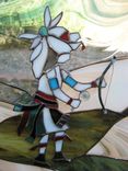 Stained Glass Kiva Fireplace Screen 2 small