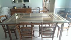 Beautiful Handcrafted Walnut And Ash Dinning Table 2 small