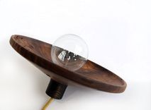 Claro Walnut Hand Turned Pendant Lamp With Amazing Figure 2 small