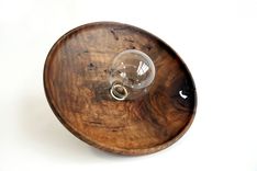 Claro Walnut Hand Turned Pendant Lamp With Amazing Figure 3 small
