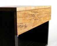 Spalted Maple & Oxidized White Oak Nightstand End Table 2 small
