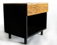 Spalted Maple & Oxidized White Oak Nightstand End Table 3 small