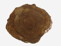 Solid Live Edge American Elm Slab 4" Thick Hand Turned Legs 3 small