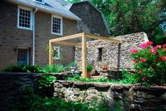 Minimalist Pergola With Adjacent Rose Arbor 2 small