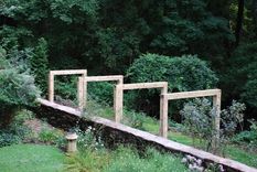 Minimalist Pergola With Adjacent Rose Arbor 4 small