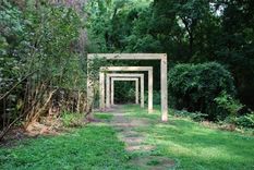 Minimalist Pergola With Adjacent Rose Arbor 5 small